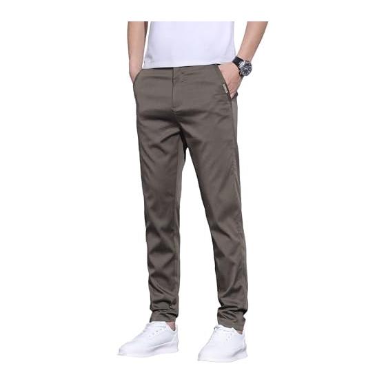[Fasshonrida] Slacks, Men s Pants, Slim, Skinny Pants, Slim, Long Legs, Tapered Pants, Cool Feel, Tencel, Cool, Stretch Pants, Elegant, Shiny, Cool,