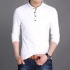 2026 Brandneues Frühlings-T-Shirt für Herren Langärmeliges T-Shirt für Herren Vertikaler Kragen Einfarbige T-Shirts Herren Poloshirt Herren Oberteile T-Shirts