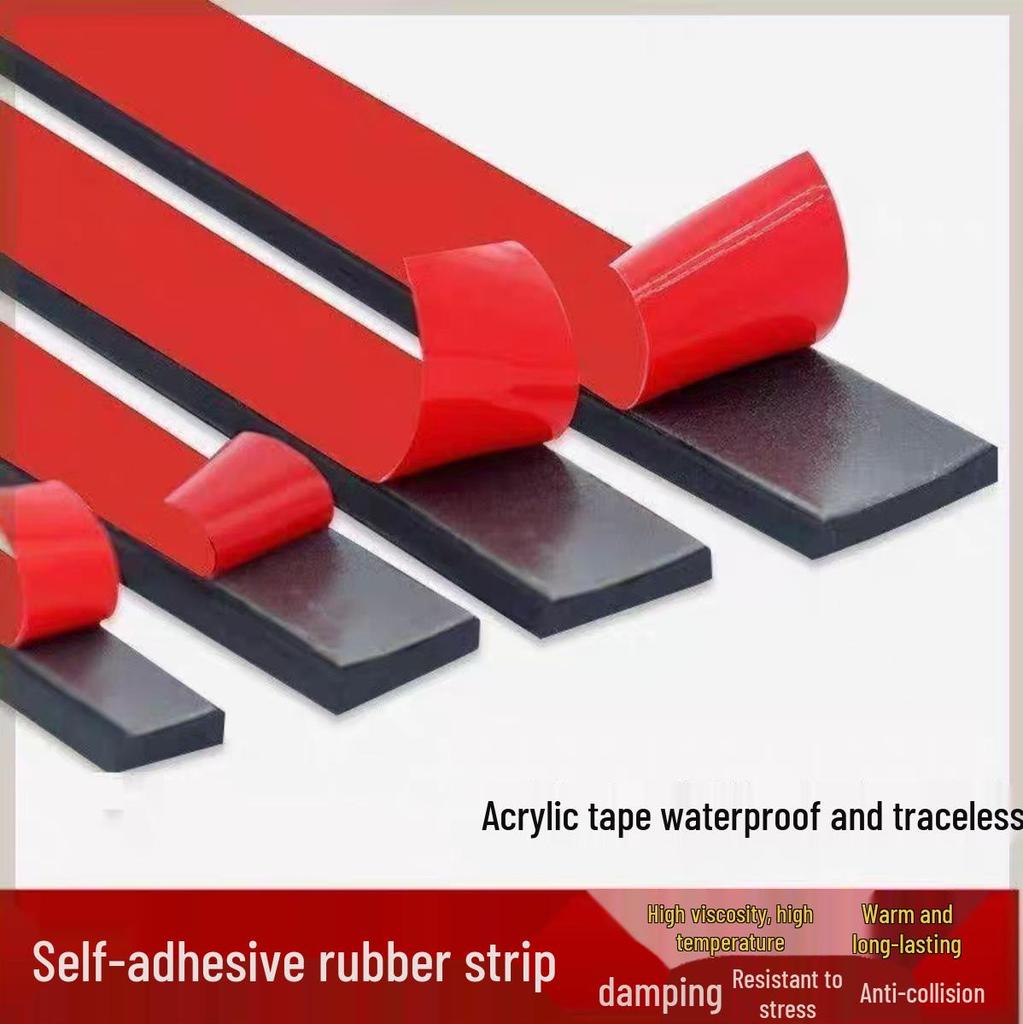 Oil-Resistant Square Rubber Sealing Strip: Anti-Collision, Shock Absorption, Wear & Pressure Resistant, Self-Adhesive Marine Strip.