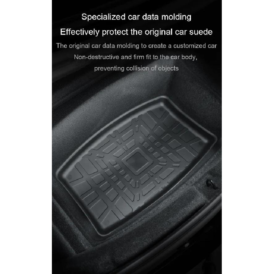 For Tesla Model 3 Highland 2024 TPE Pad Frunk Rear Trunk Mat Rear Trunk Storage Mat Front Trunk Mat Waterproof Protective Pads