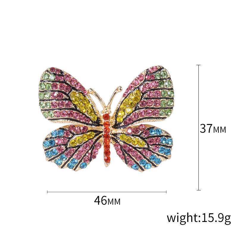 Rhinestone Butterfly Brooches for Women Unisex Enamel Insect Pins Banquet Party Backpack Gifts Jewelry Accessories