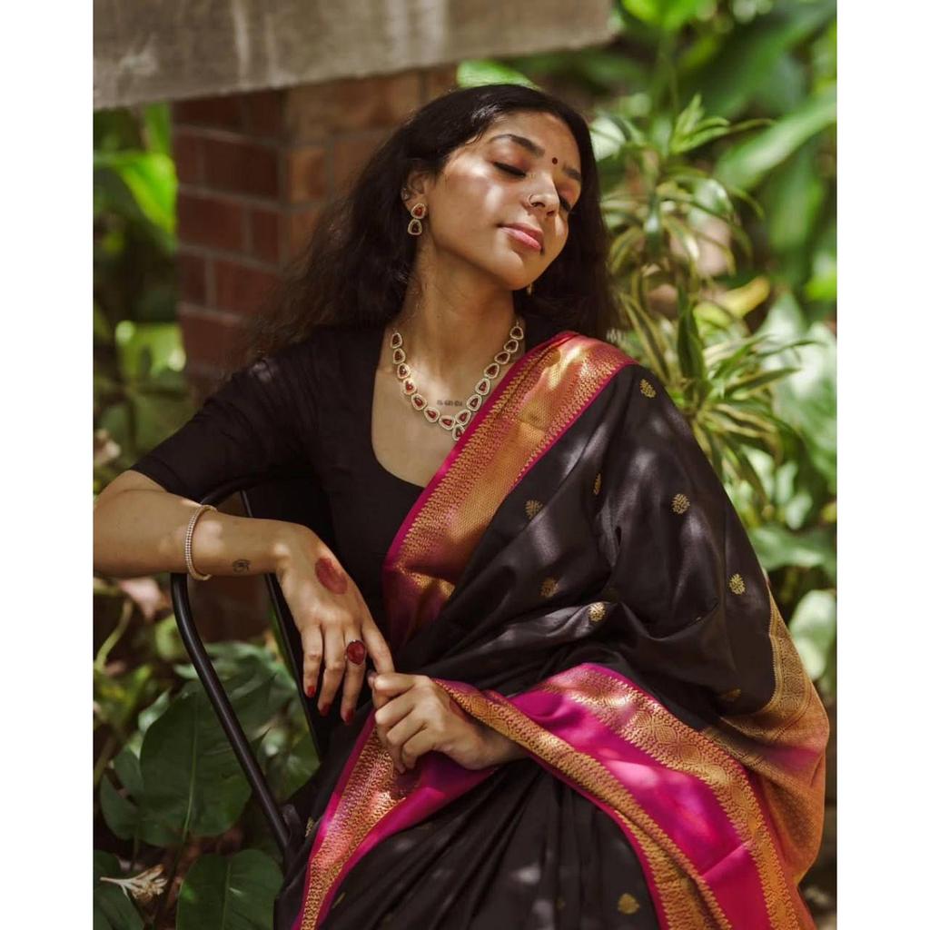 New Launch - Soft Lychee Silk Saree with Rich Pallu and All Over Jacquard Work