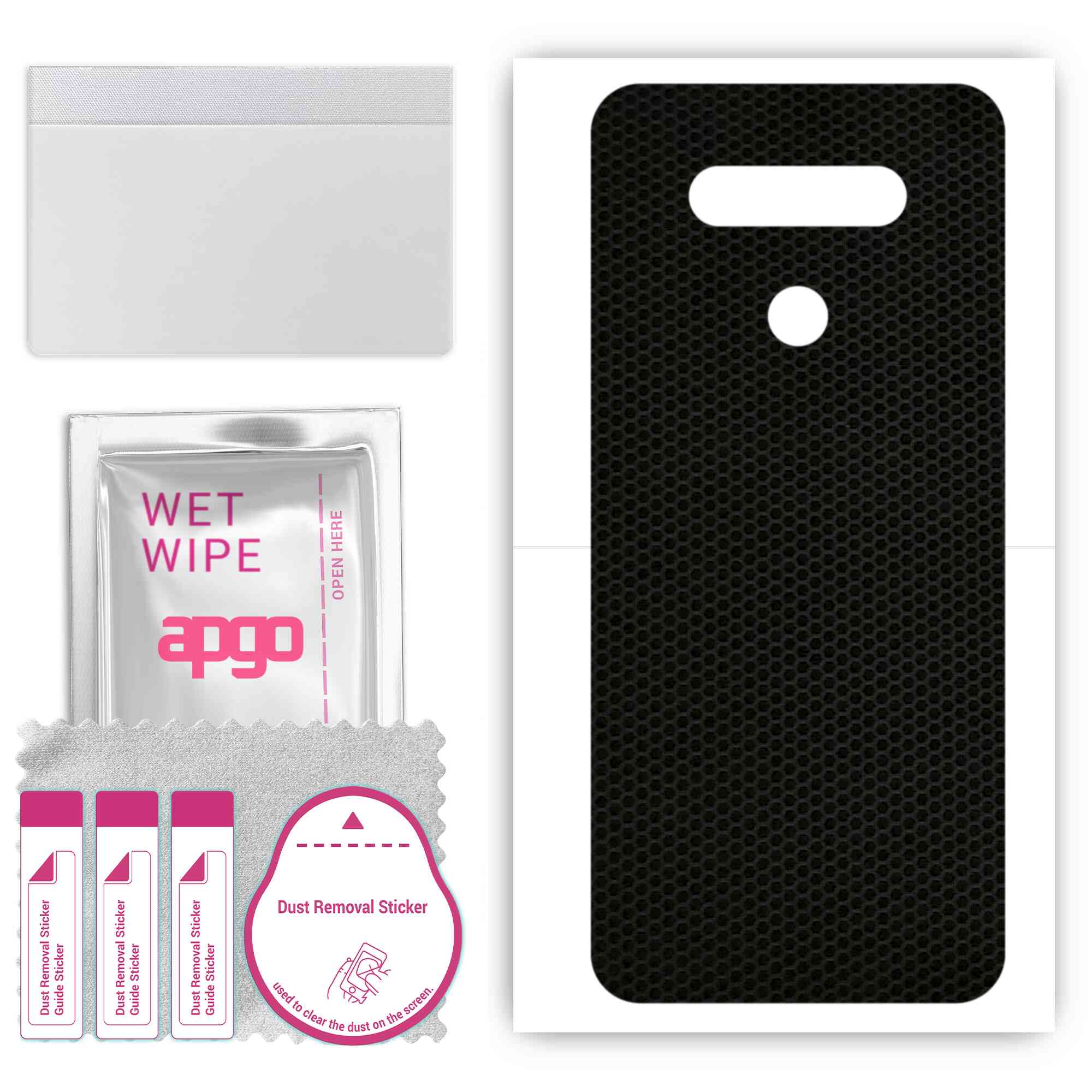 

apgo Protective Skin Sticker for the back compatible with LG Stylo 6, Wrap Film, Foil, Vinyl - Pattern Matrix