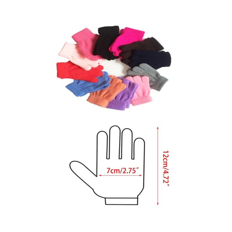 Unisex Vollfingerhandschuhe für Kinder Dehnbare & Warme Handschuhe Helle & Fröhliche Strickhandschuhe Langlebig für Jungen & Mädchen