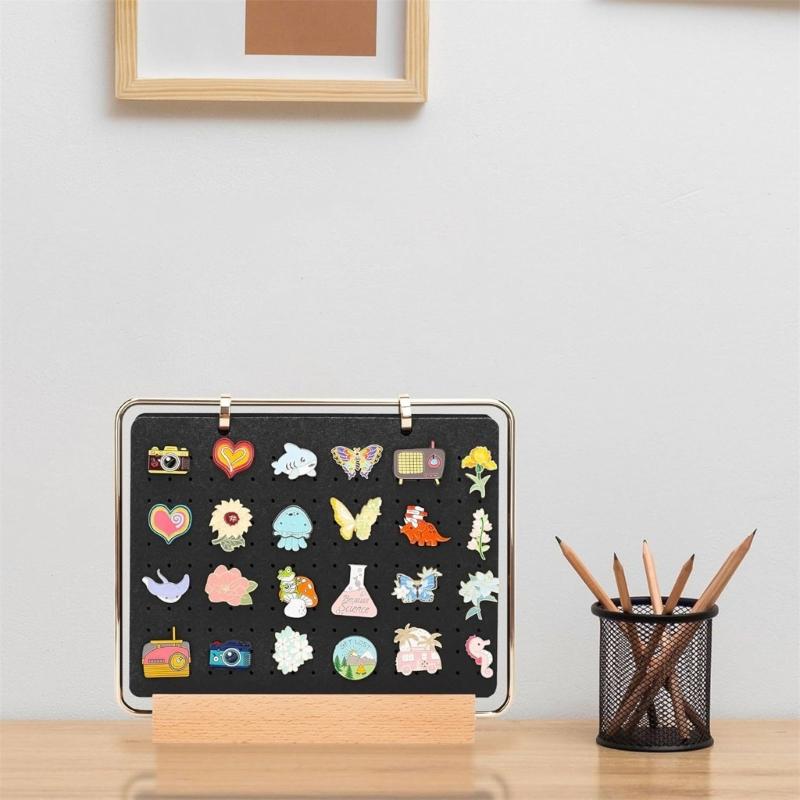 Pin Collection Storage Calendar Badge Earring Display Organiser 6 Pages Large Capacity Brooch Holder for Household Use