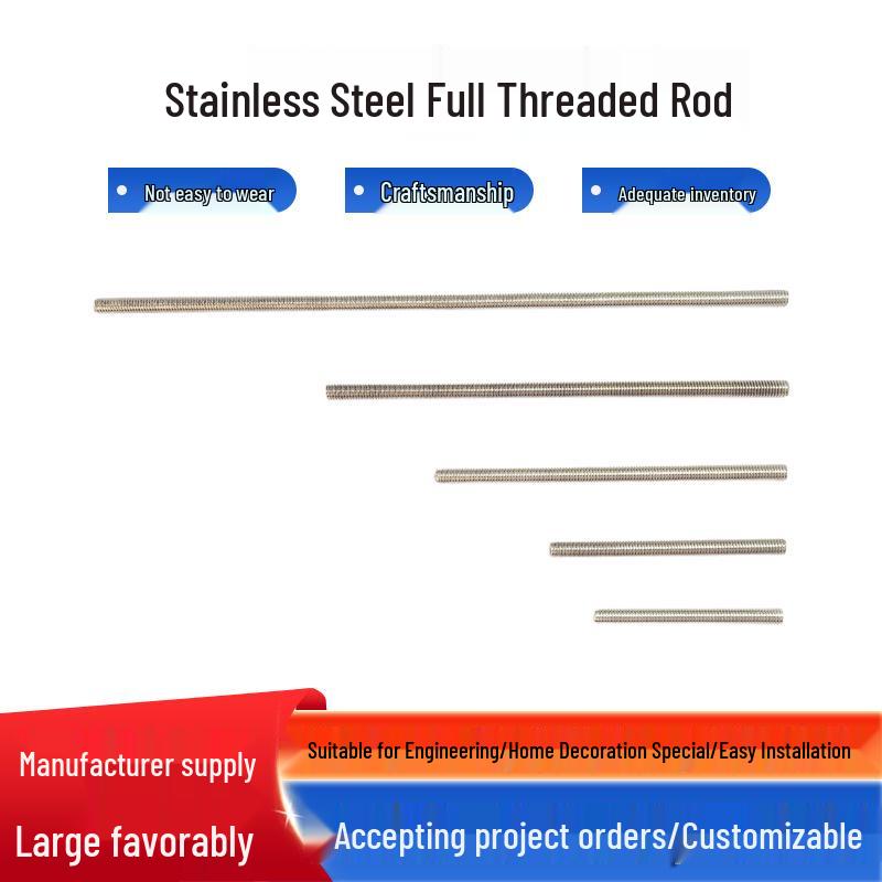 304 Stainless Steel M8/M10 Threaded Rod Bolt Stud