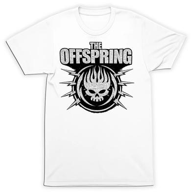 The Offspring Πυρωμένο Κρανίο Κεραυνός Λογότυπο Punk Rock T-Shirt Κλασικό Μπάντας