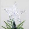Weihnachtsbaumspitze 5-zackiger Stern mit LED-Licht Baumdekoration Bäume Stern