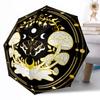 Moonlit Moth Garden Automatic Umbrella Compact 8-Rib Design Lightweight All-Season Travel Outdoor Accessory Perfect Gift for Women Men