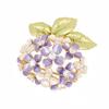Broche para Mujer Brillo Alto Incrustación de Pedrería Diseño de Hortensia Brillante Pin de Solapa Suéteres Cuellos Sombreros Bolsos Abrigos Bufandas Insignia Accesorio de Atuendo