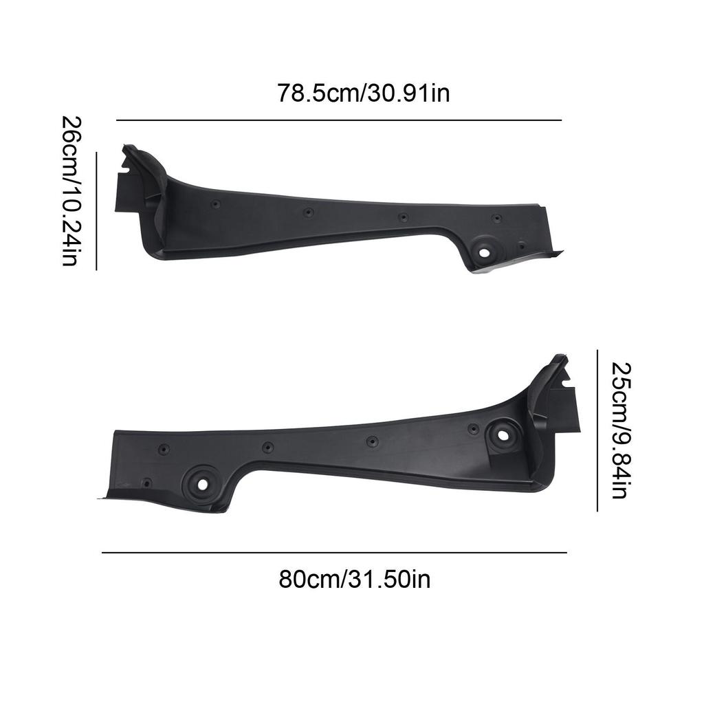 Windshield Wiper Cowl Cover Panel 51717027083 1 Pair Premium for BMW 5' E61 2002-2007 5' E60 2001-2009 5' E61 Lci 2005-2010