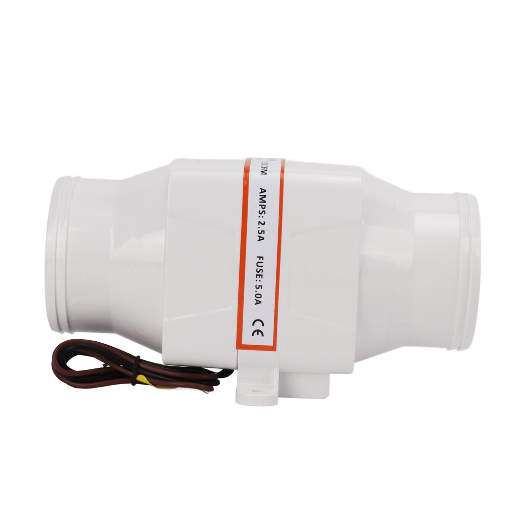 3 zoll 12V 130CFM In Linie Gebläse Elektrische Wasserdichte Marine Bilge Luft Gebläse mit 4 Klinge Fan für