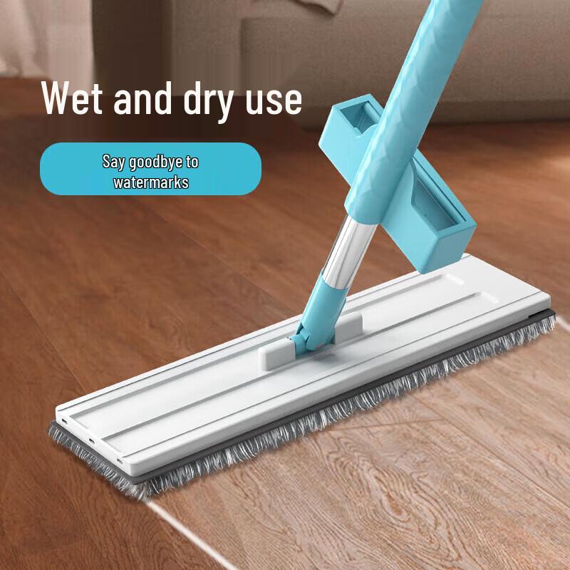 Meliya Hands-Free Large Flat Mop with 2 Microfiber Pads