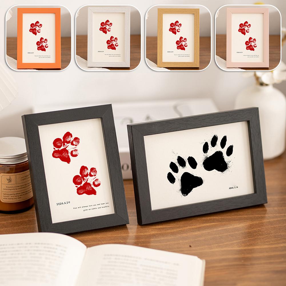 Dog Paw Print Photo Frame Personalized Printed Photo Frame For Bedroom Living Room