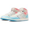 Air Jordan 1 Mid Sail Hot Lava Blue Chill Women Sneakers Muslin IM7420-133