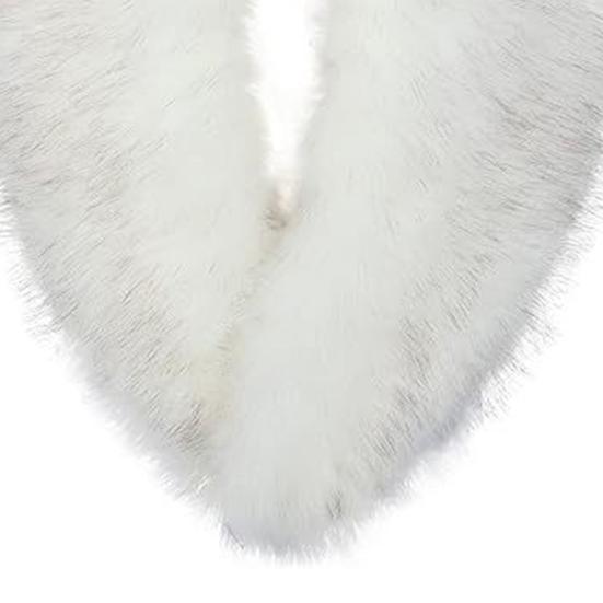 Faux Fur Scarf with Velvet Lining Invisible Fur Clip Artificial Fur Shawl Dresses Coats Fake Collar Neck Scarf