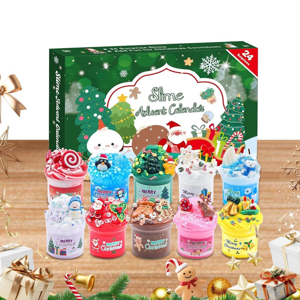 Christmas Advent Calendar 2026 Slime Advent Calendar 24 Days Christmas Countdown Calendar Christmas Advent Fidget Toys