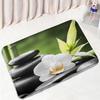 Zen Black Stones Bath Mat Green Bamboo Buddha Candle Spa Bathroom Decorations Bathtub Rug Bedroom Living Room Home Carpet