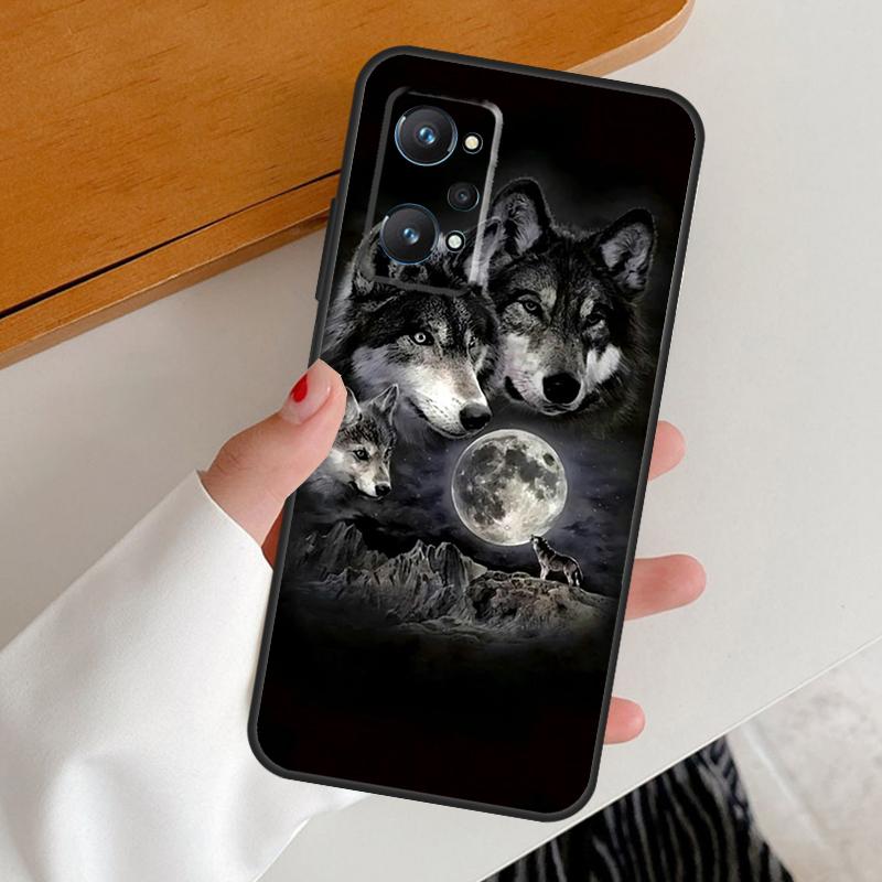 Animal Wolf Galaxy For Realme C53 C51 C55 C67 C30 C31 C33 C35 C21Y C25s GT5 9 10 11 12 Pro Plus GT Neo 6 Case