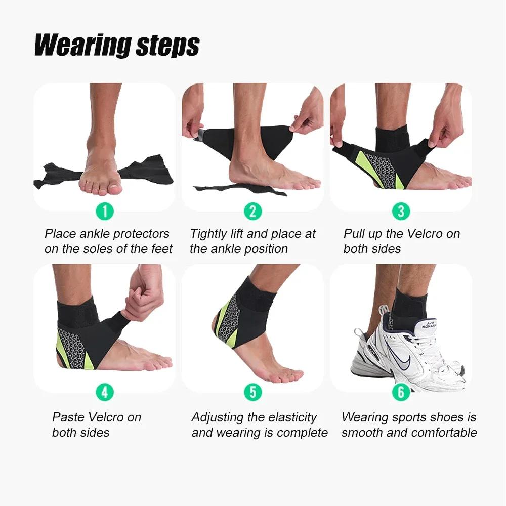 1 Piece Ankle Support Sleeve Adjustable Size Elastic Athletic Ankle Sleeve Fixed Bandage