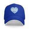 Style Retro Blue Heart Baseball Cap Luxury  Snapback  Vintage Gentleman Hat S Male Womens