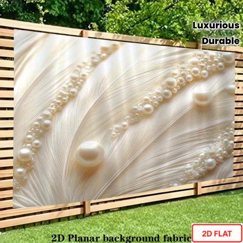

2D Pearl Feather Backdrop for Luxury Themed Party Background 47.2x31.5inch/120*80cm