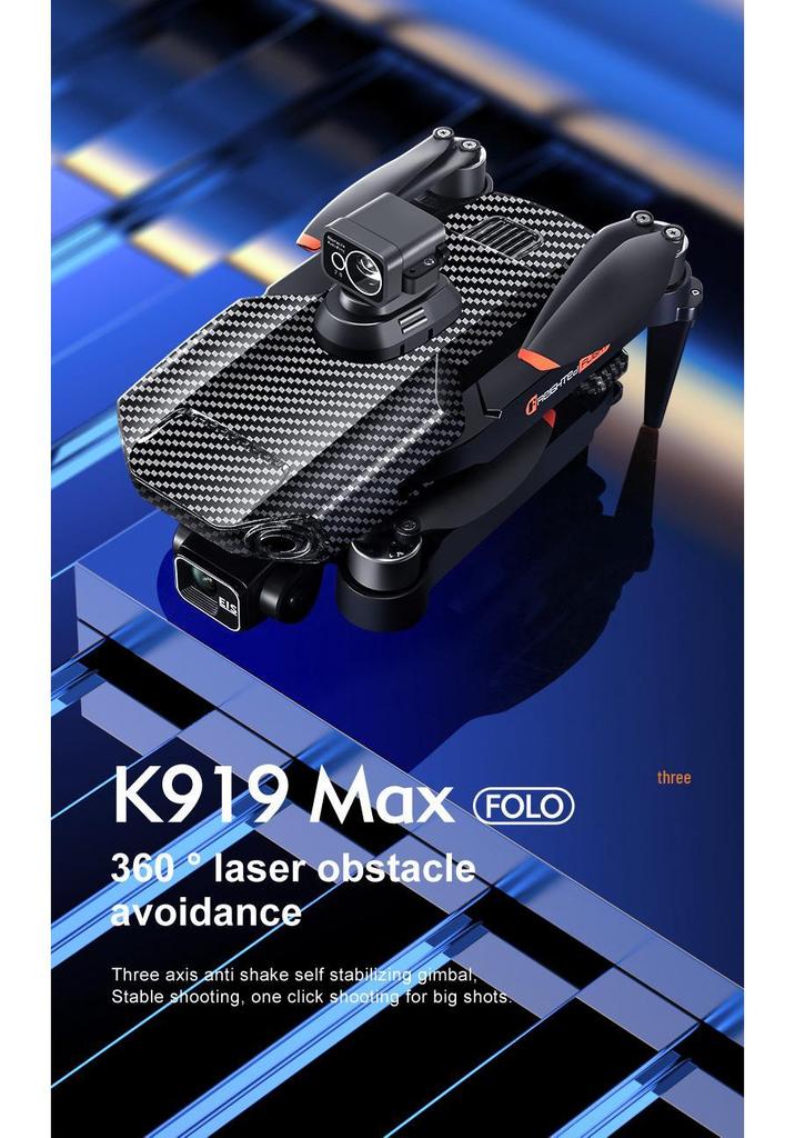 K919MAX 4K Drone with Three-Axis Gimbal, Obstacle Avoidance, and Screen Control for Aerial Photography