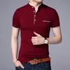 2026 New Fashion Brand Polo Shirt Men's Summer Mandarin Collar Slim Fit Solid Color Button Breathable Polos Casual Men Clothing