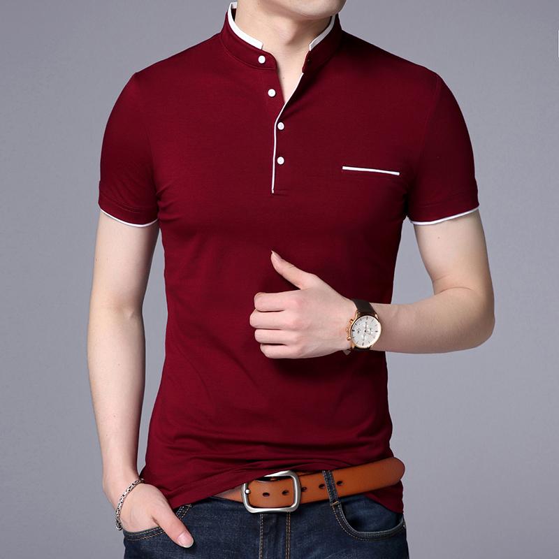 2026 New Fashion Brand Polo Shirt Men's Summer Mandarin Collar Slim Fit Solid Color Button Breathable Polos Casual Men Clothing