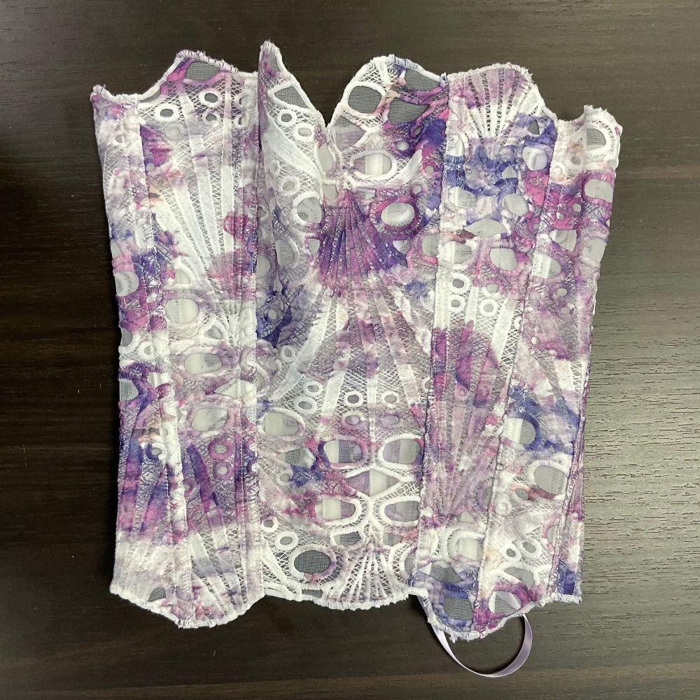 Hollow Flower Lace Fishbone Shapewear Slim Fit Lace-up Corset Underwear for Women  Women