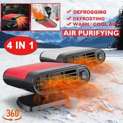מחמם אוויר נייד לרכב 12V 500W אוויר חם מהיר מפשיר שמשות אוטומטי מהיר אביזרים מפוח לרכב מסיר אדים X3D1