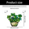 Stained Glass Window Hanging,Green Clovers Sun Catchers Colorful Window Panel Bless Suncatchers Decors Home Decors