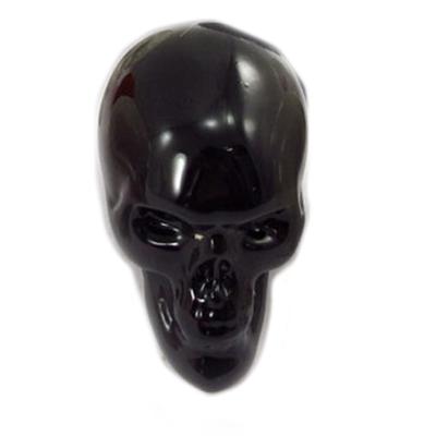 [R7757] - Resin Figurine 'Skull' Black - 30x55x40 Mm