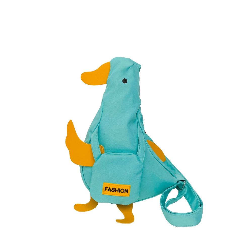 Korean Style Duck Shoulder Bag Canvas Cartoon Chest Bag Creative Funny Duck Crossbody Bag  Girls