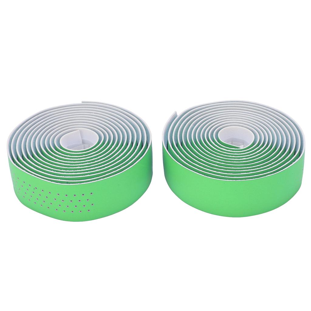 Bicycle Handlebar Tape Anti Slip Road Bike Handle Bar Wraps with End Plugs for Road CyclingGreen