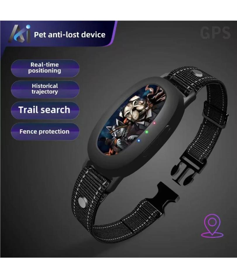 Echtzeit GPS Haustier Tracker Halsband, Geo-Zaun Anti-Verlust Gerät, IP67 Wasserdicht 30 Tage Akkulaufzeit für Hunde/Katzen