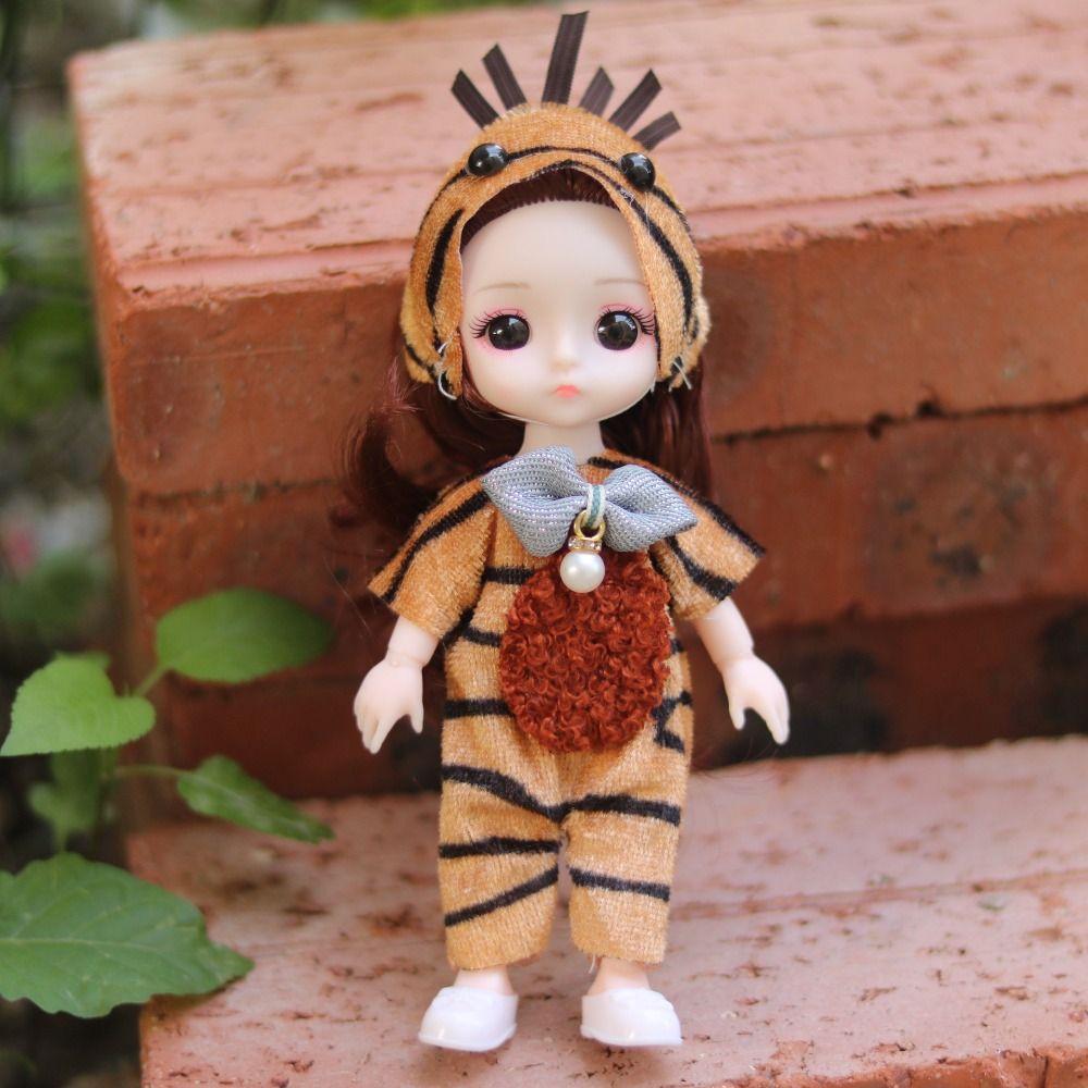 13 Movable Joints BJD Doll with Clothes 1/12 BJD Movable Joints Mini Girl Doll  Kids Toys