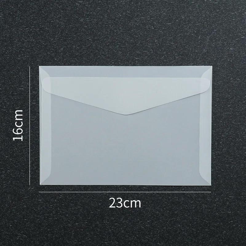 50pcs/lot Blank Translucent Envelope for Invitations Postcards European Giftbox Message Card Envelopes Wedding Business Letters