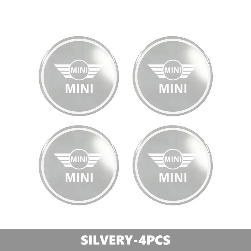 4 Stück Auto Radnabenkappe Emblem Logo Aufkleber Auto Dekorationszubehör für MINI Cooper R55 R56 R57 R58 R59 R60 R61 JOHN