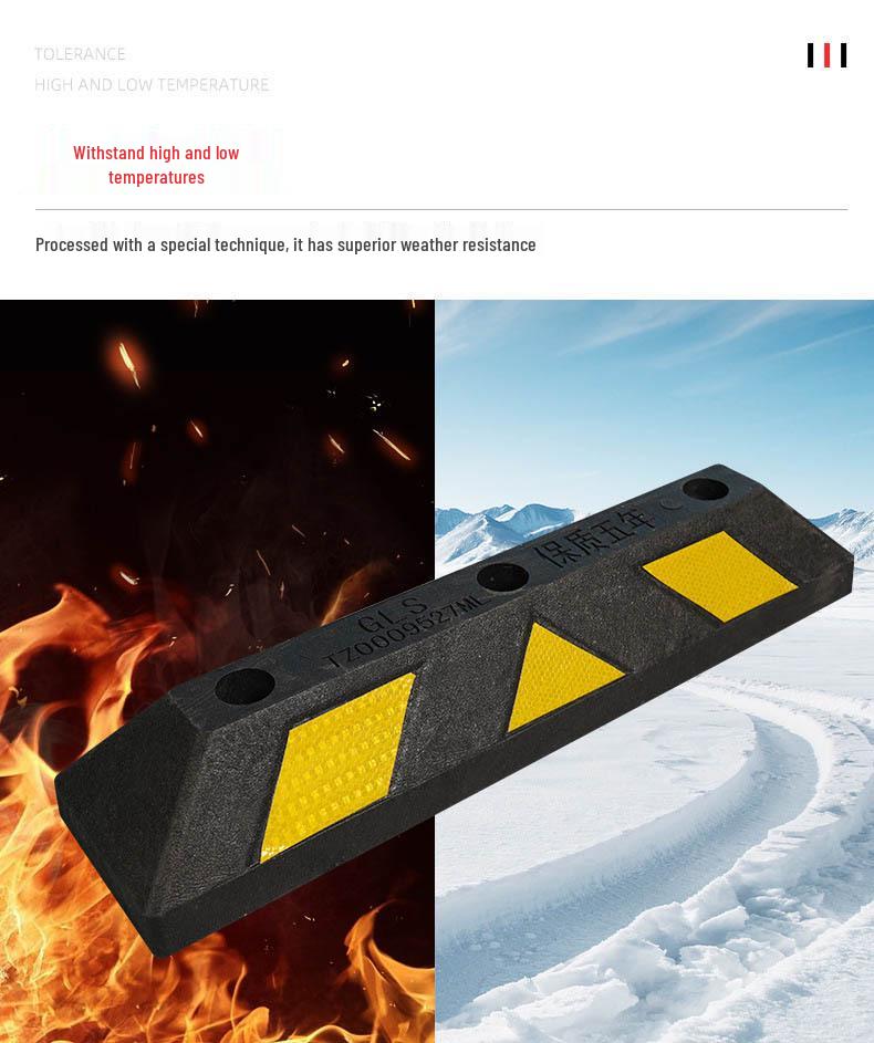 Heavy-Duty Rubber Wheel Chock Parking Stop