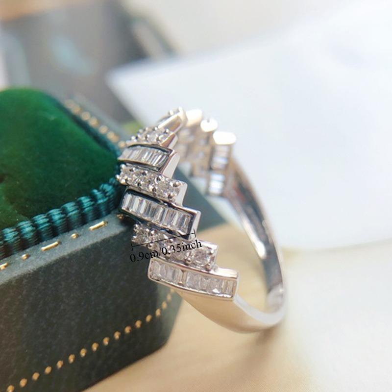 European and American fashion ladies simple personality sweet ring temperament versatile anniversary ring