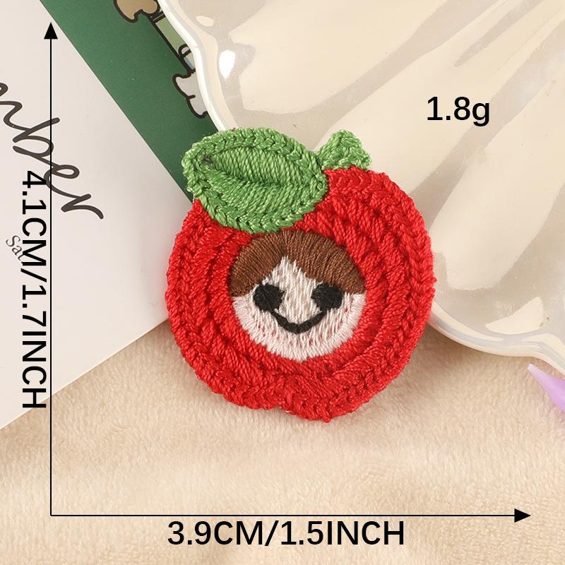 Embroidery Label Cute Fruit Embroidery Sticker Diy Hand Account Accessories Hair Accessories Patch Sticker Water-Soluble Embroidery Cloth Sticker