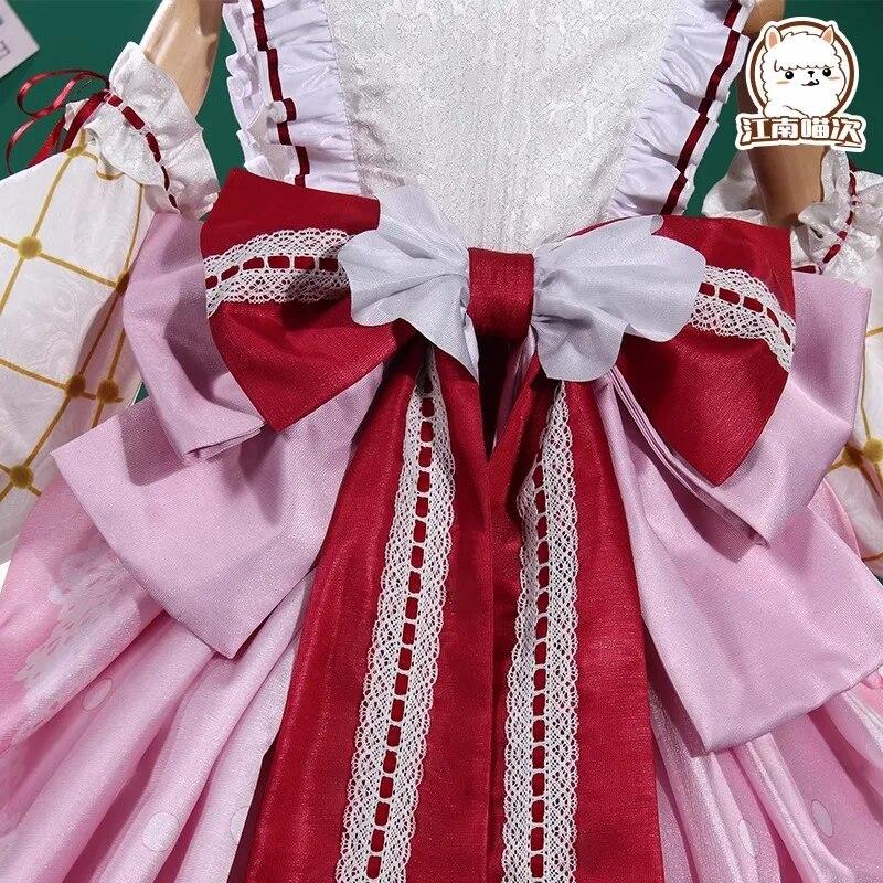 2023 Miku 15th Anniversary Cosplay Costume Pink Cute Lolita Princess Dress Suit Vocaloid Miku Uniform Christmas Carnival Clothes