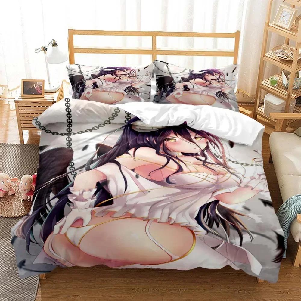 Sexy Anime Beauty Digital Print Comfortable Duvet Quilt Cover Pillowcase Bedding Set Children Bedroom Decoration Home Textile