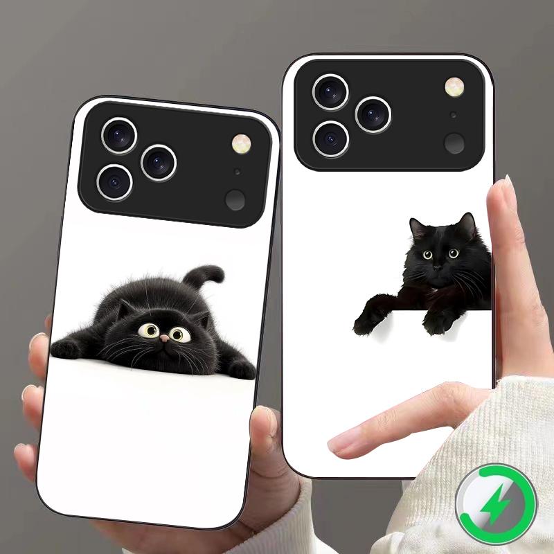 A kitten in blue water Suitable For iPhone 16E 17 Pro Max 15 Pro 14 13 Plus 12 mini 11 16 Air 17Pro magnetism Glass Phone Case