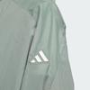 Adidas Modern Tech Woven Water-Resistant Hooded Solid Color Puff Sleeve Long Sleeve Jacket Women Jacket Silver-Green Metallic-Silver JZ1657