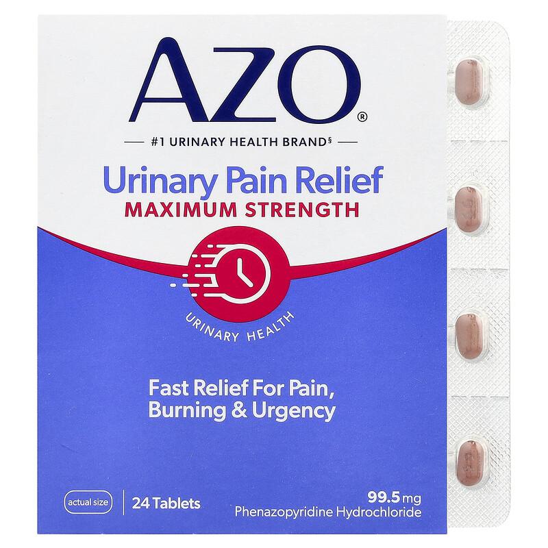 AZO Smertelindring ved urinveisinfeksjon, Maksimal styrke, 99,5 mg, 24 tabletter sold by Joom