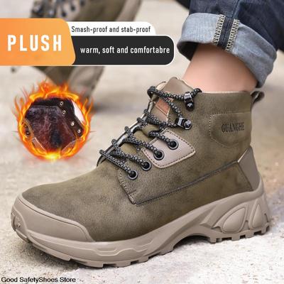 Waterproof Safety Boots Men European Standard Steel Toe Shoes Anti-smash Anti-puncture Work Boots Protective Shoes Winter Boots