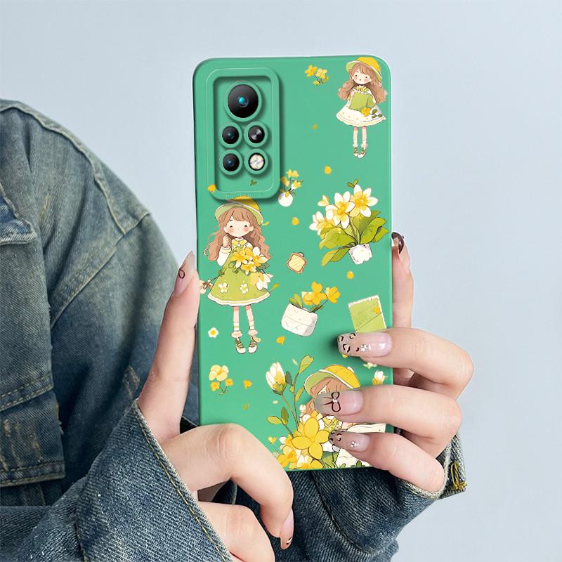 For Infinix Note 11 Pro X697 / Note 11s X698 Phone Case Cover Silicone Sweet Painted Shell Cartoon Funda Printed Casing Coque