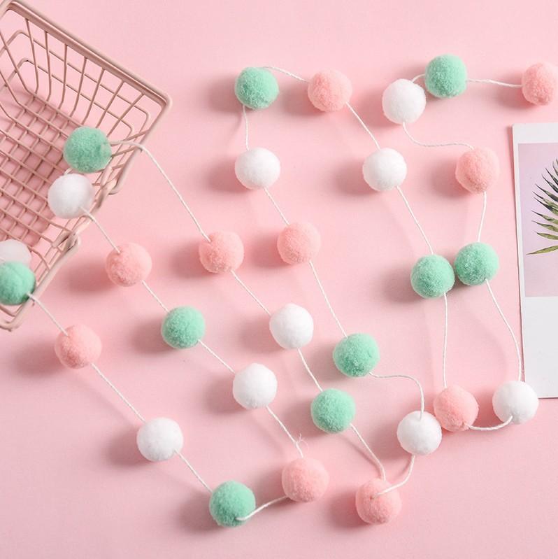 2.5cm 30PCS Creative Handmade Felt Ball Wool Ball Wreath String Ornaments DIY Accessories
